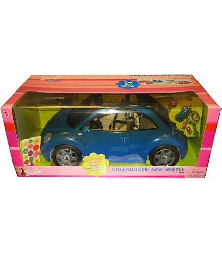 Amazon.com: Barbie Volkswagen New Beetle in BLUE VW Beetle Bug